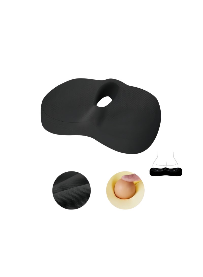 Eilimi Seat cushion for any chair Comfortable Doctor recommended for back support Pain relief Sitting stress solution Posture aid Ergonomic Memory material Thoughtful gift - Image 1